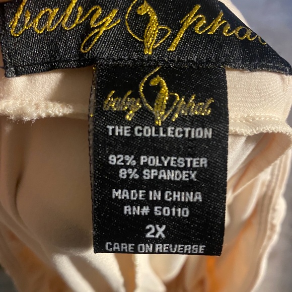 Vintage Baby Phat Long Sleeve Henley and Pant Loungewear Set Cream Women  2X NWT - Picture 10 of 10